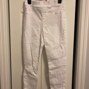 Spanx White Distressed Denim Size Small